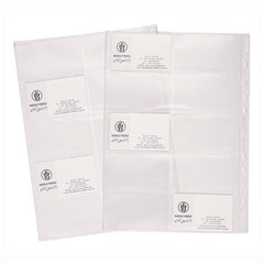 Business Card Punched Pocket PVC- A4- (1x20)