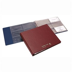 Business Card Ring Binder PVC 2R 240 Cards- Blue