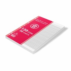Ringbook Refill Bristol 120g Sey 50sh A4 White