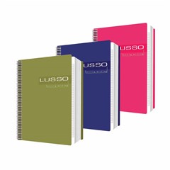 LUSSO Un Bk PP Spiral 80g Sey 96sh L/O A4 As
