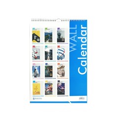 Wall Monthly Calendar Spiraled 29.5 x 42 cm