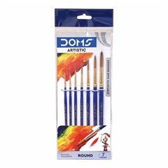 8066 DOMS Artistic Brush Round 7pc(0,2,4,6,8,10,12