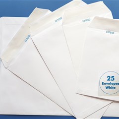 EXTEND Envelope 110g 162x229mm White P/S, 25/PK