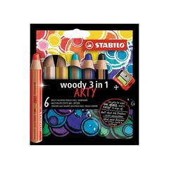 8806-1-20 Woody 3in1 wallet 6pcs with sharpener