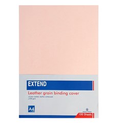 EXTEND leather grain bind. cov 100sh 230g A4 Pink