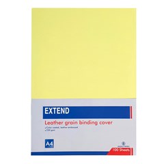 EXTEND leather gr bind. cov 100sh 230g A4 LemonYel
